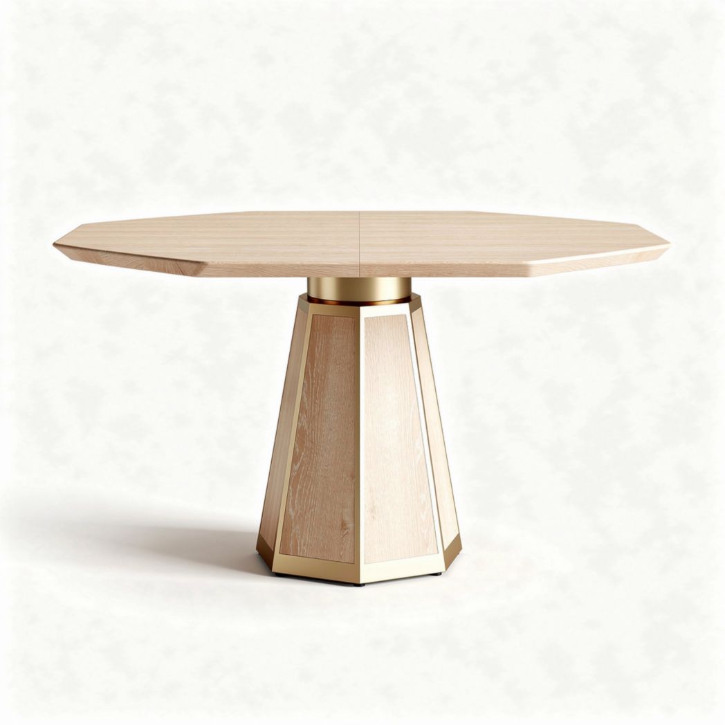 Octagonal Wooden Dining Table – Suitable for Dining and Entertaining – Made from Durable Wood – 120 x 120 x 75cm