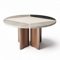 Round Dining Table for Home or Office Use – Composite Stone and Wood – 80 x 80 x 75cm