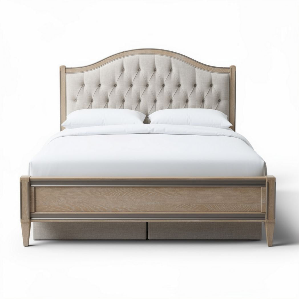 Upholstered Bed Frame with Storage – Ideal for Bedroom Use – Made of Fabric and Wood – 200 x 160 x 100cm