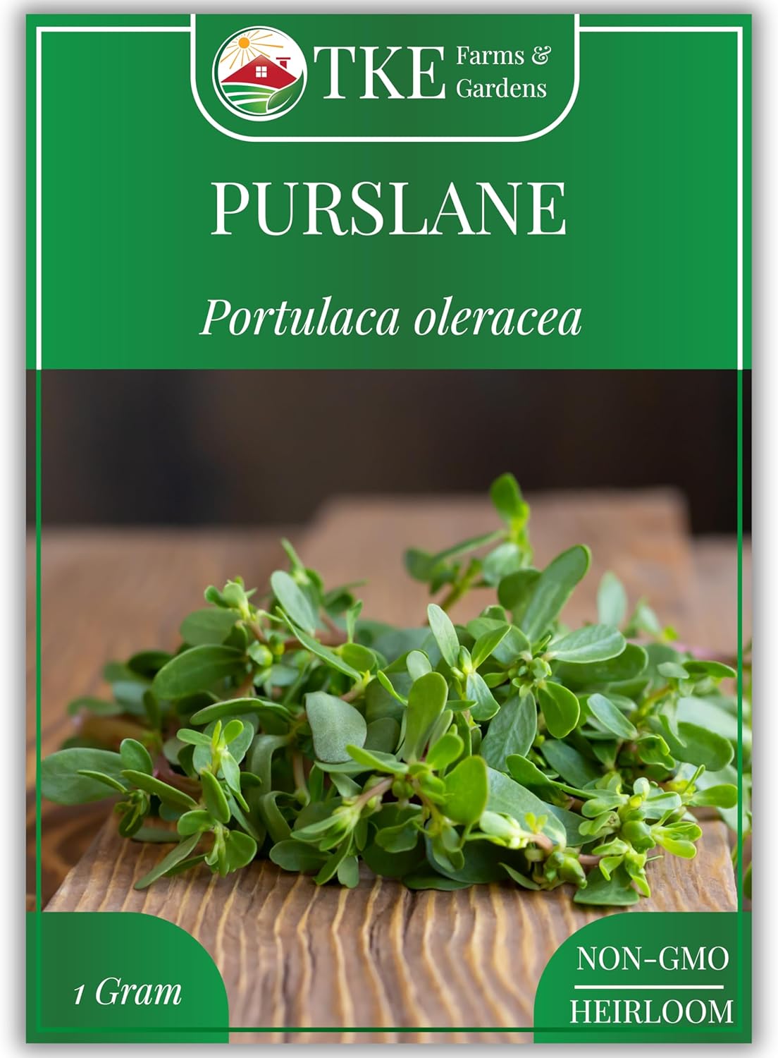 TKE Farms  Gardens Purslane Seeds for Planting - 1 Gram Packet, 2000+ Non-GMO Heirloom Seeds, High Germination, Edible  Medicinal, Heat  Drought-Tolerant, Easy-to-Grow Ground Cover, Qty 1