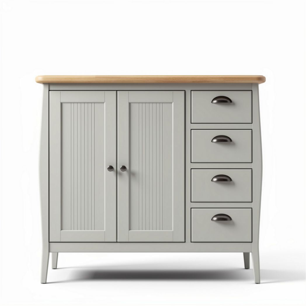 Wooden Sideboard with Storage Drawers – Kitchen or Dining Room Use – Made from Engineered Wood – 90 x 40 x 80cm