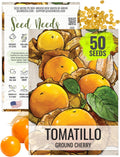 Seed Needs Ground Cherry Tomatillo Seeds for Planting - Non-GMO, Heirloom  Untreated Physalis pruinosa - Edible Cape Gooseberry/Golden Berries to Grow an Outdoor Vegetable Garden (1 Pack)