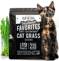 Cat Grass Seed Favorites Non-GMO Wild Native Blend Chosen By Most Kitties+Grows 19 Pots (200 Sq in) in 5 Days Freshly Packed So Fresh It Sprouts Faster for Indoor Cats 7000+ Seeds