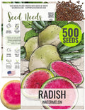 Seed Needs Radish Seeds for Planting Watermelon Radishes - Non-GMO Heirloom  Untreated - Grow a Home Grown Vegetable Garden - Cool Weather Crops (1 Pack)