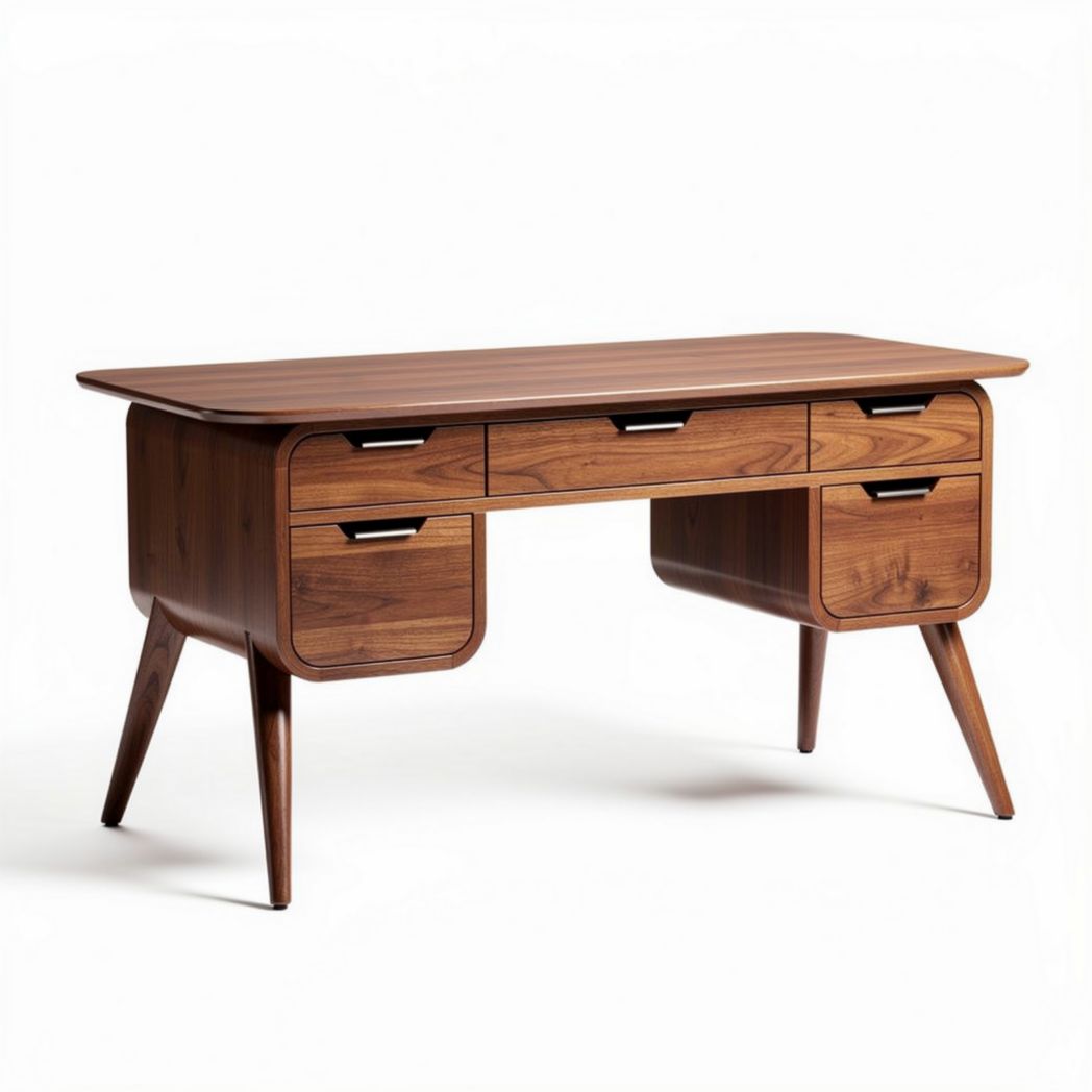 Wooden Office Desk for Workspace Organization in Home or Office – 150 x 75 x 75cm