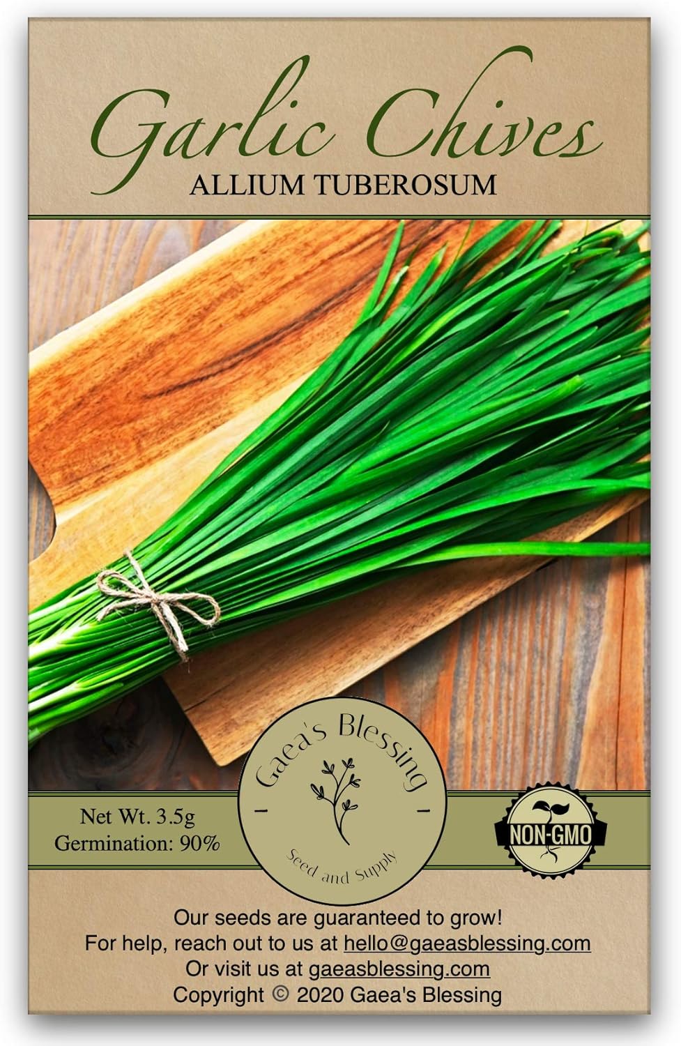 Gaea's Blessing Seeds - Garlic Chives Seeds (1.5g) Non-GMO High Yield Open-Pollinated Heirloom Chinese Leek 90% Germination Rate