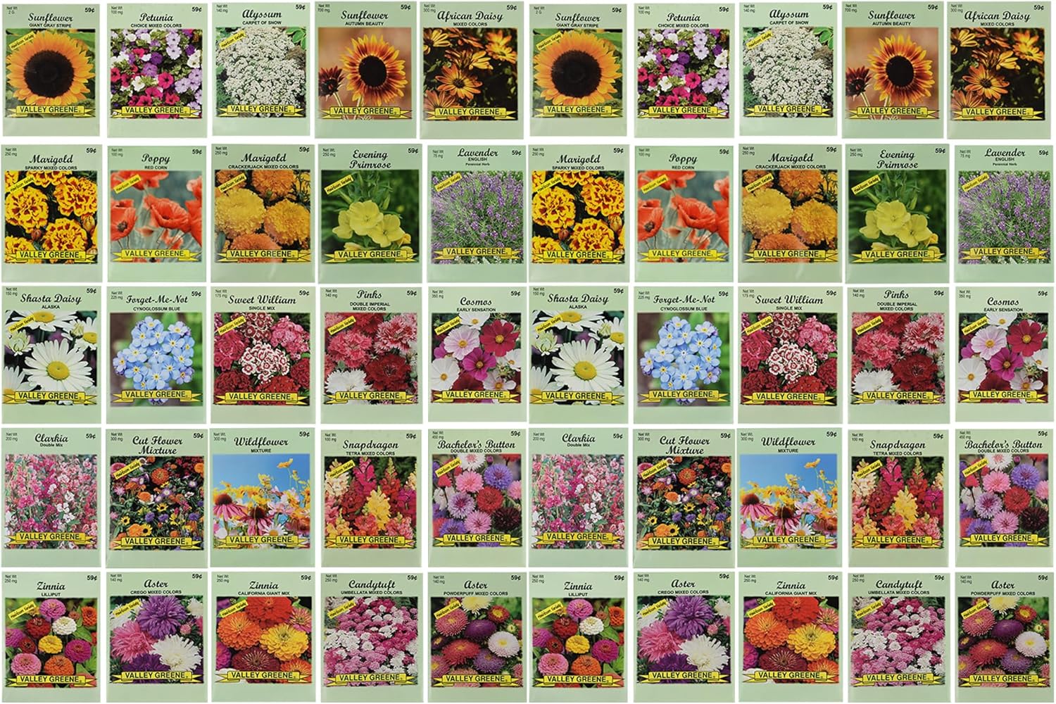 50 Slightly Assorted Flower Seeds! – Great for Bees, Birds, and Butterflies! – Includes 10+ Varieties of USA Grown  Non-GMO Seeds! – May Include Forget-Me-Nots, Marigolds, Wildflowers, and More