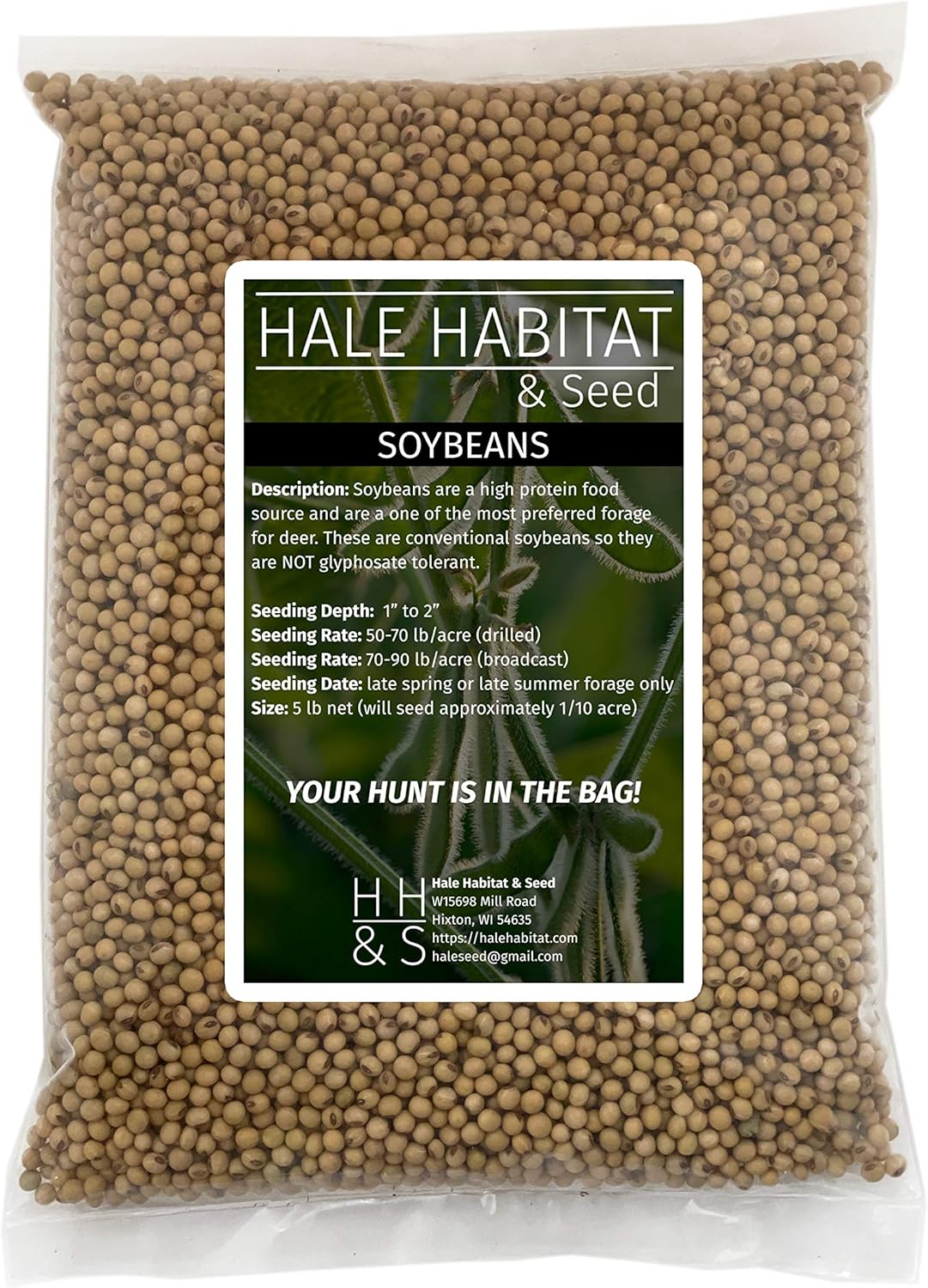 Hale Habitat  Seed Conventional Soybean Food Plot Seed, 5 lbs(5 lb)