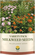 SunHaven Seeds Native Milkweed Variety Pack - 5 Essential Species for Monarch Butterfly Gardens - Common, Swamp, Butterfly Weed, Showy  Narrowleaf - Non-GMO Native Wildflower Seeds for Pollinators
