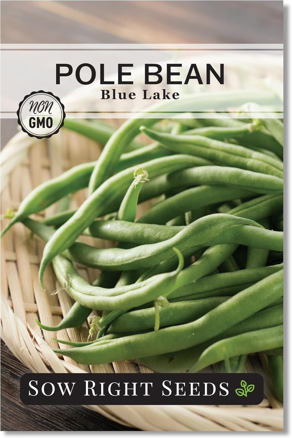 Sow Right Seeds - Blue Lake Green Bean Seeds for Planting - Non-GMO Heirloom Stringless Pole Bean Variety to Plant Outdoors - Easy to Grow Garden Vegetable - High Yield - Versatile Growth (1)