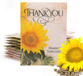 Bentley Seed Co. Thank You Packet - Pollinator Flower Mix - 25 Seed Packets - Perfect Eco-Friendly Thank You Gift - Non GMO Seeds, Green(Thank You Sunflower)