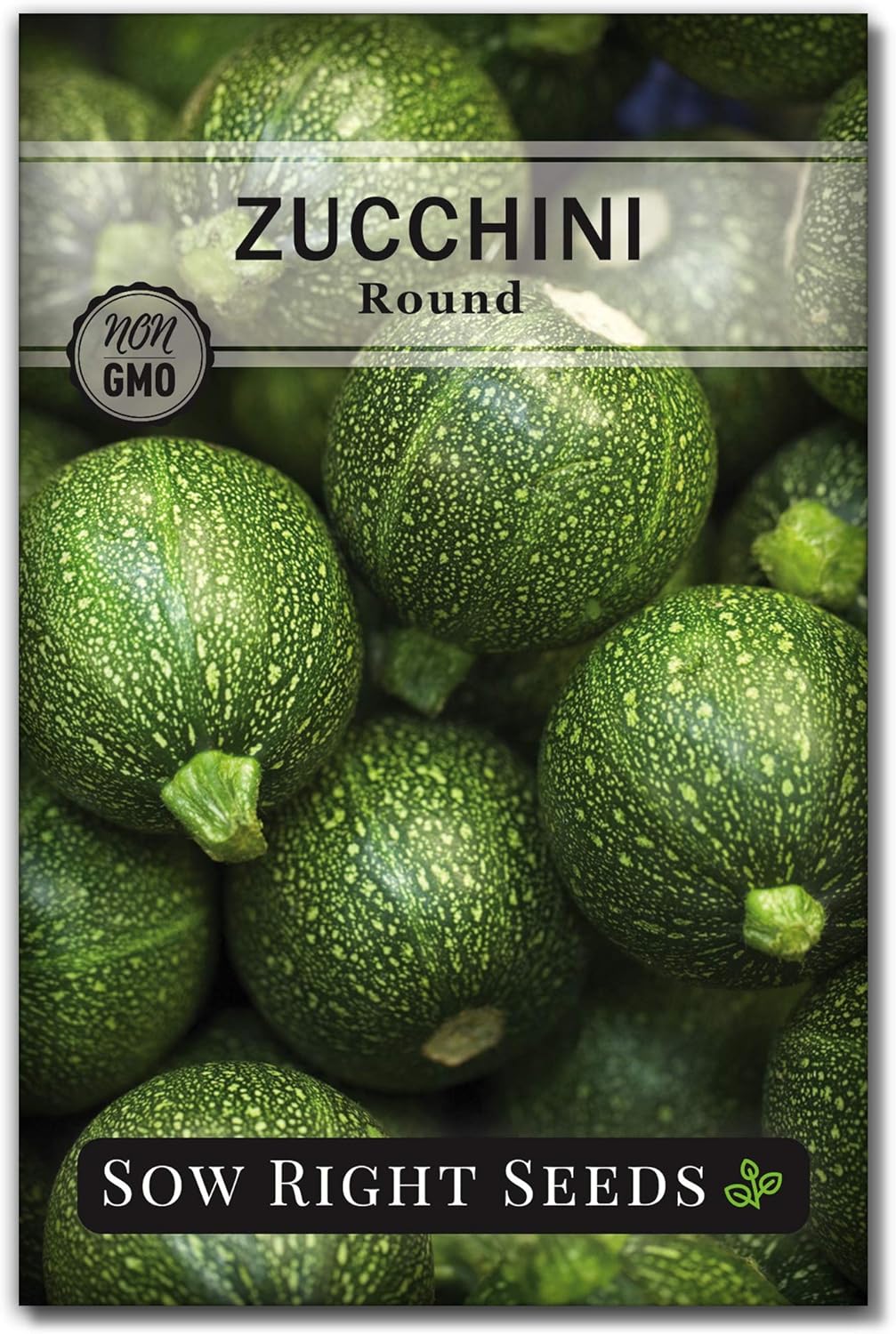 Sow Right Seeds - Round Zucchini Seed for Planting - Non-GMO Heirloom Packet with Instructions to Plant a Home Vegetable Garden - Unique Globe Squash - Summer Vining Variety (1)